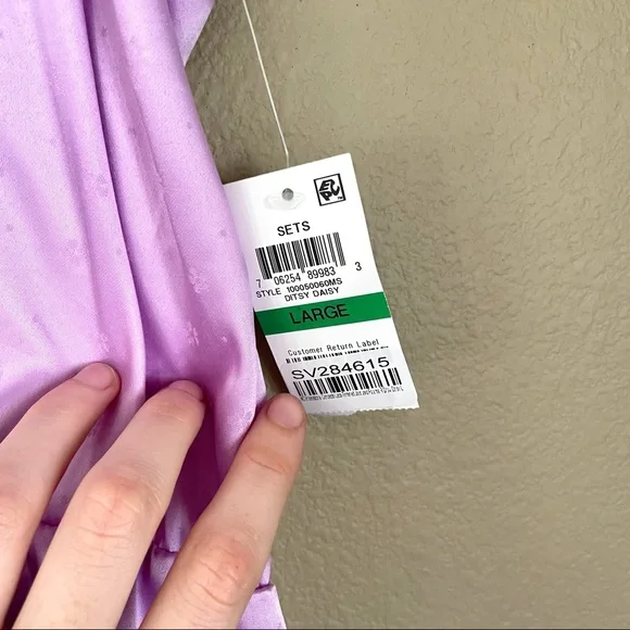 INC Purple Jacquard Daisy Surplice Teddy Romper Large - Picture 5 of 7